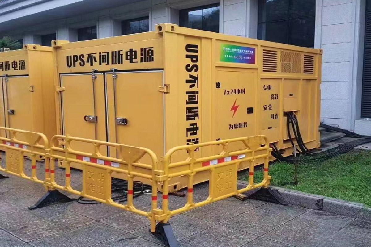 闽侯发电机租赁施工现场